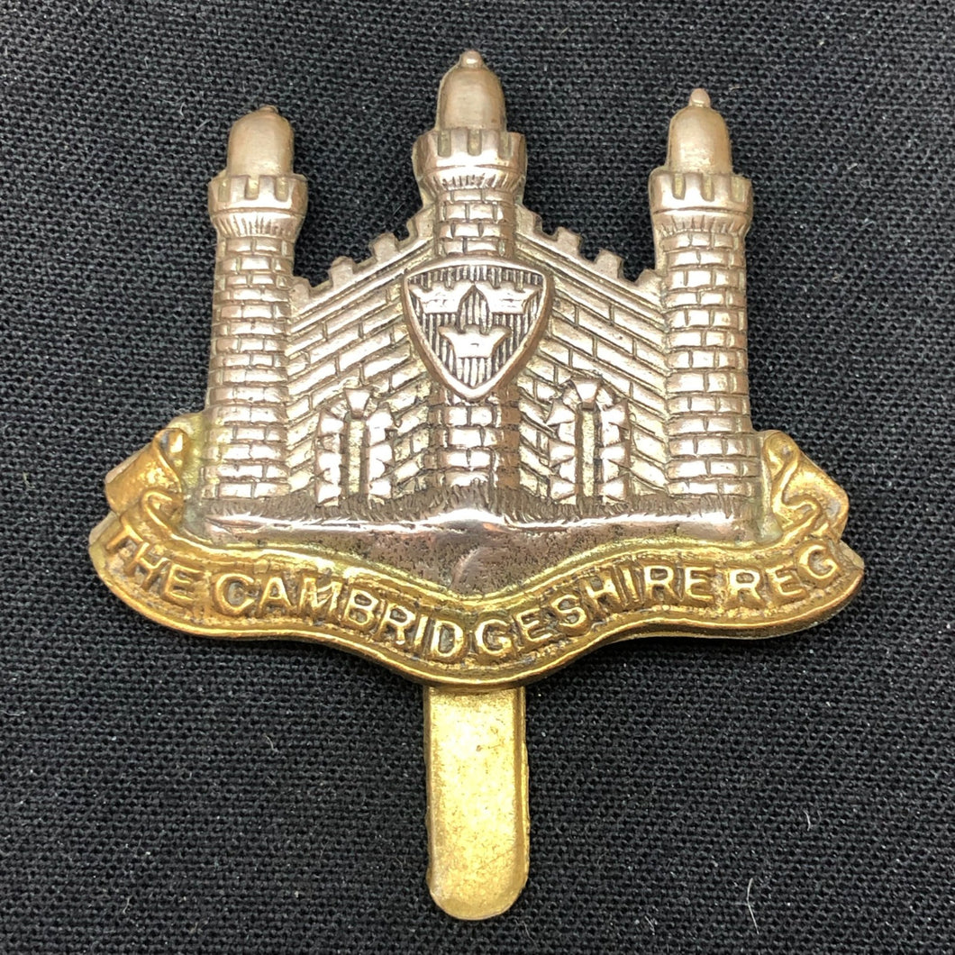 Original WW2 British Army Cap Badge - Cambridgeshire Regiment - The Militaria Shop
