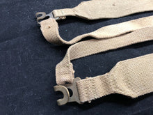 Load image into Gallery viewer, Original WW2 British Army 37 Pattern Khaki L-Straps Webbing - Wartime Dated
