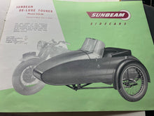 Load image into Gallery viewer, Original 1955 Sunbeam Motorcycle Sales Brochure &amp; Price List
