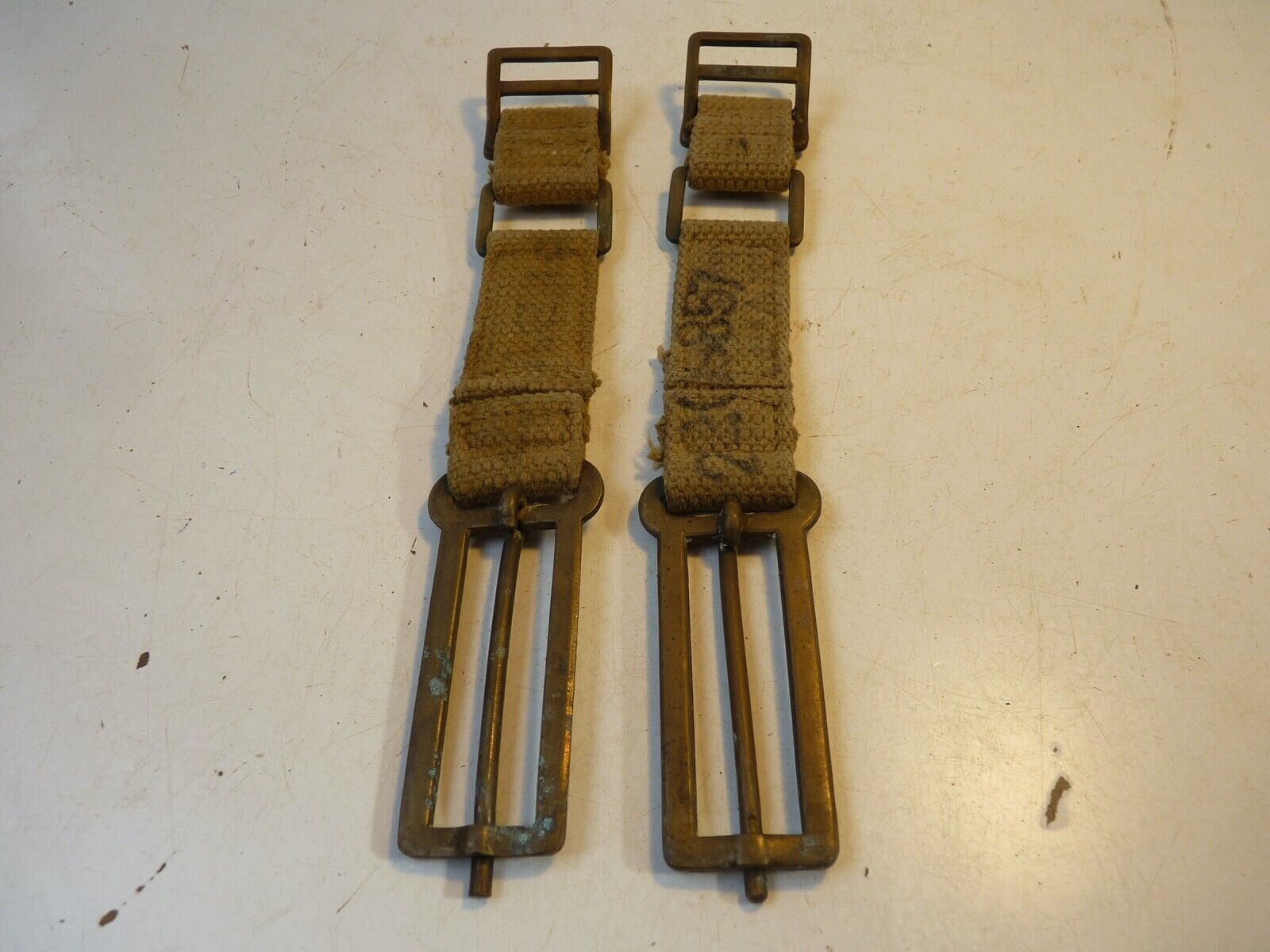 Genuine WW2 British Army 37 Pattern Webbing Brace Adaptors - Your choice of pair - The Militaria Shop