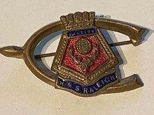 Load image into Gallery viewer, Original WW1 / WW2 Royal Navy - HMS Raleigh Sweetheart Brooch
