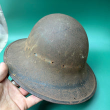 Load image into Gallery viewer, Original WW2 British Civil Defence Home Front Zuckerman Helmet 1941 Dated
