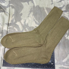 Load image into Gallery viewer, Original British Army WW2 New Old Stock Officers Wool Khaki Socks - Varied Sizes
