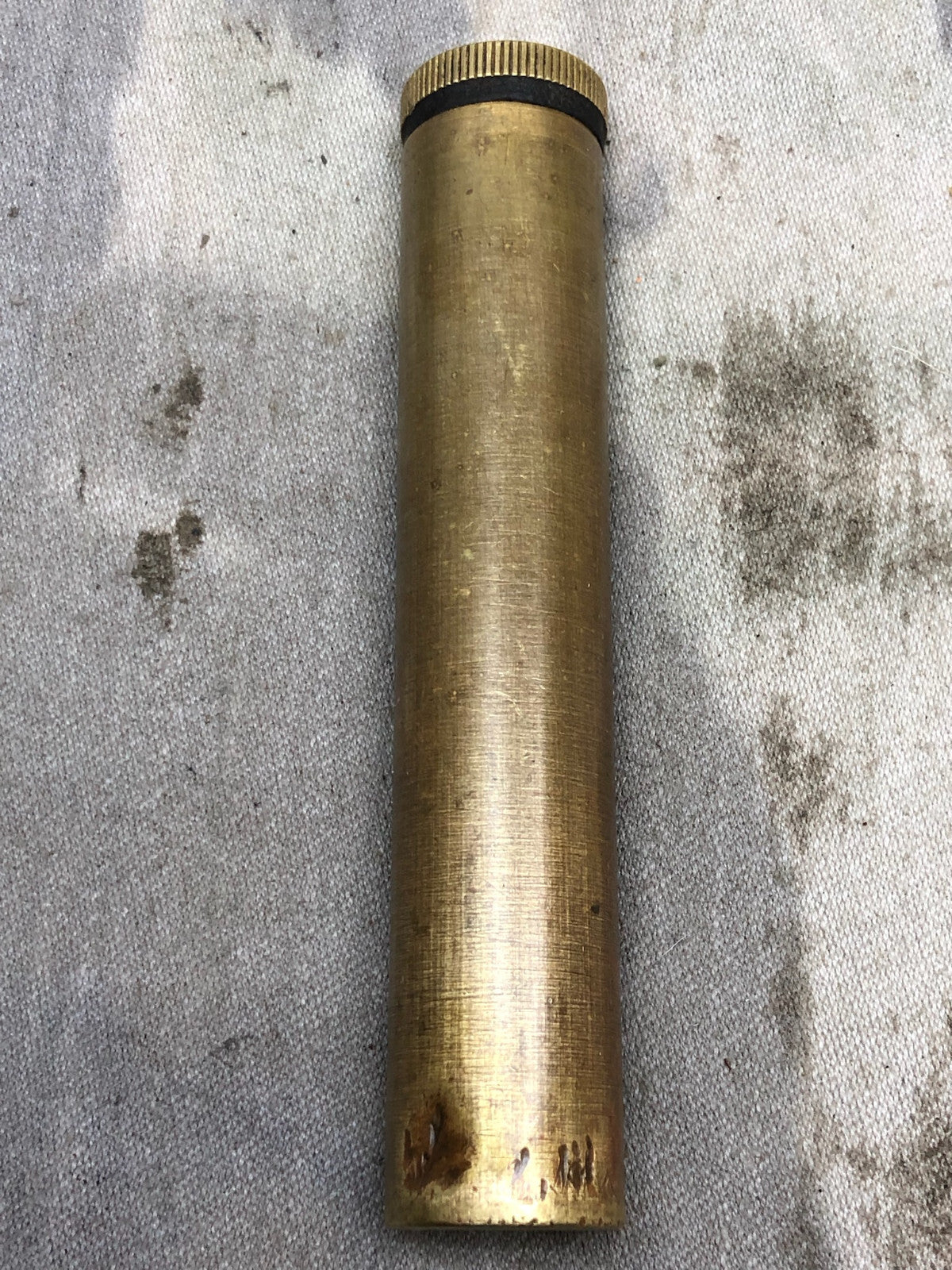 Original WW1 WW2 British Army Empty Brass Oil Bottle Lee Enfield SMLE - The Militaria Shop