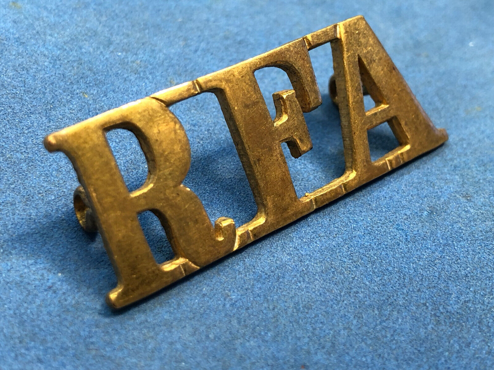 Original WW1 Brass British Army Shoulder Title - RFA Royal Field ...