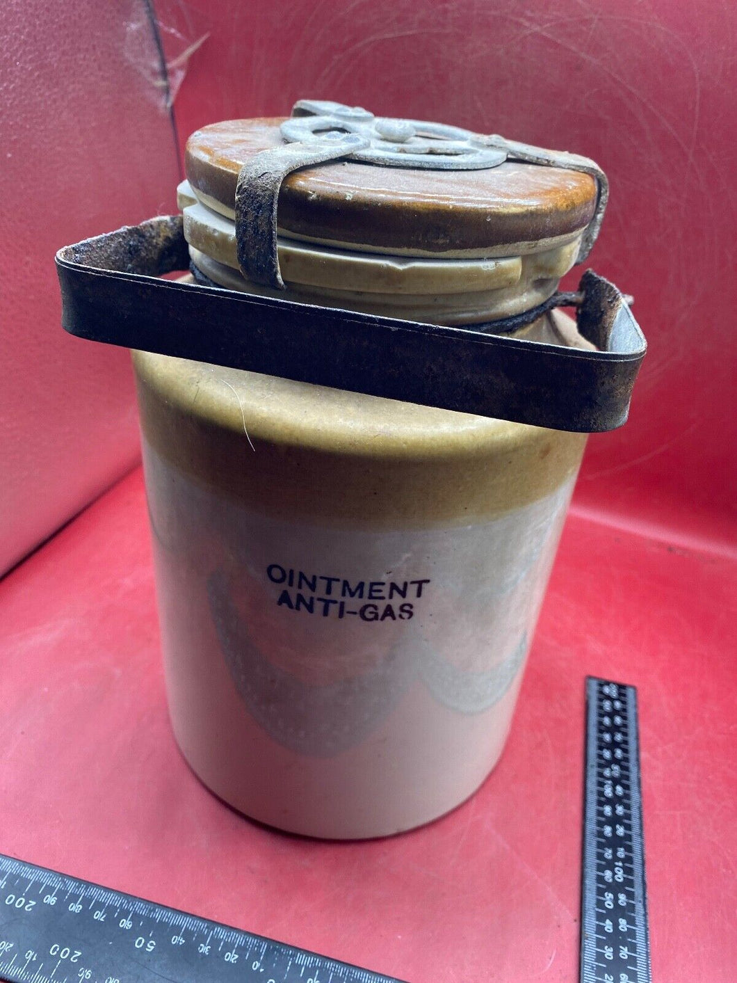 Original WW2 British Army Anti-Gas Ointment Carrying Container with Lid