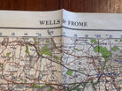 Original WW2 British Army GSGS OS Map of England - Wells & Frome - The Militaria Shop