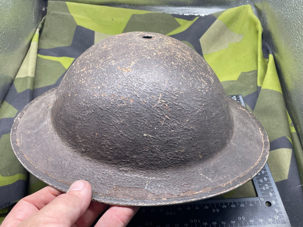 Original WW2 British Army Textured Helmet Shell - Ideal Project - The Militaria Shop