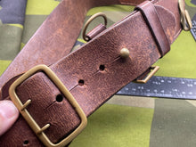 Load image into Gallery viewer, Original British Army Officer&#39;s Sam Browne Leather Belt - Approx 32&quot; Waist - The Militaria Shop
