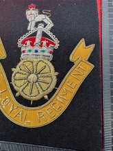 Load image into Gallery viewer, British Army Bullion Embroidered Blazer Badge - The Loyal Regiment - Kings Crown
