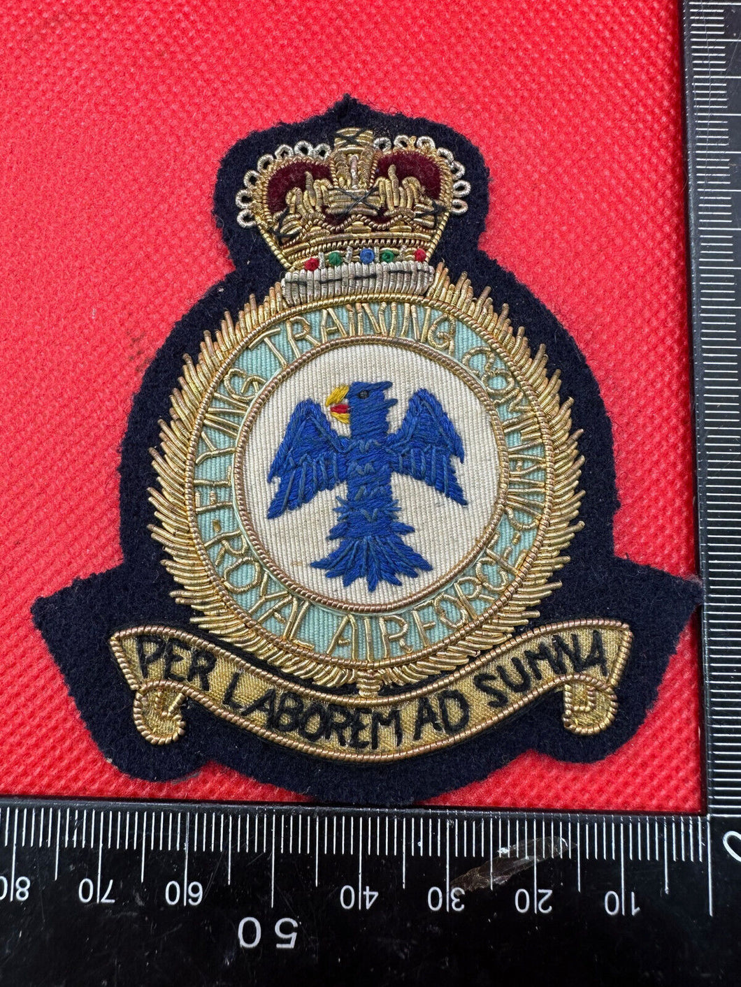 British RAF Royal Air Force Training Command Bullion Embroidered Blazer Badge