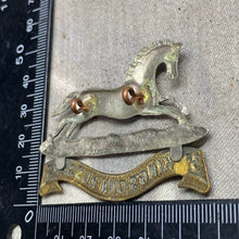 Load image into Gallery viewer, Original WW2 British Army Cap Badge - 3rd The King&#39;s Own Hussars
