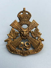 Load image into Gallery viewer, Genuine Canadian Army 49th The Loyal Edmonton Regiment Cap Badge
