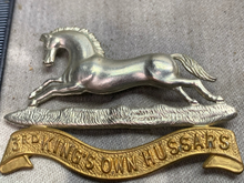 Load image into Gallery viewer, Original WW2 British Army Cap Badge - 3rd The King&#39;s Own Hussars
