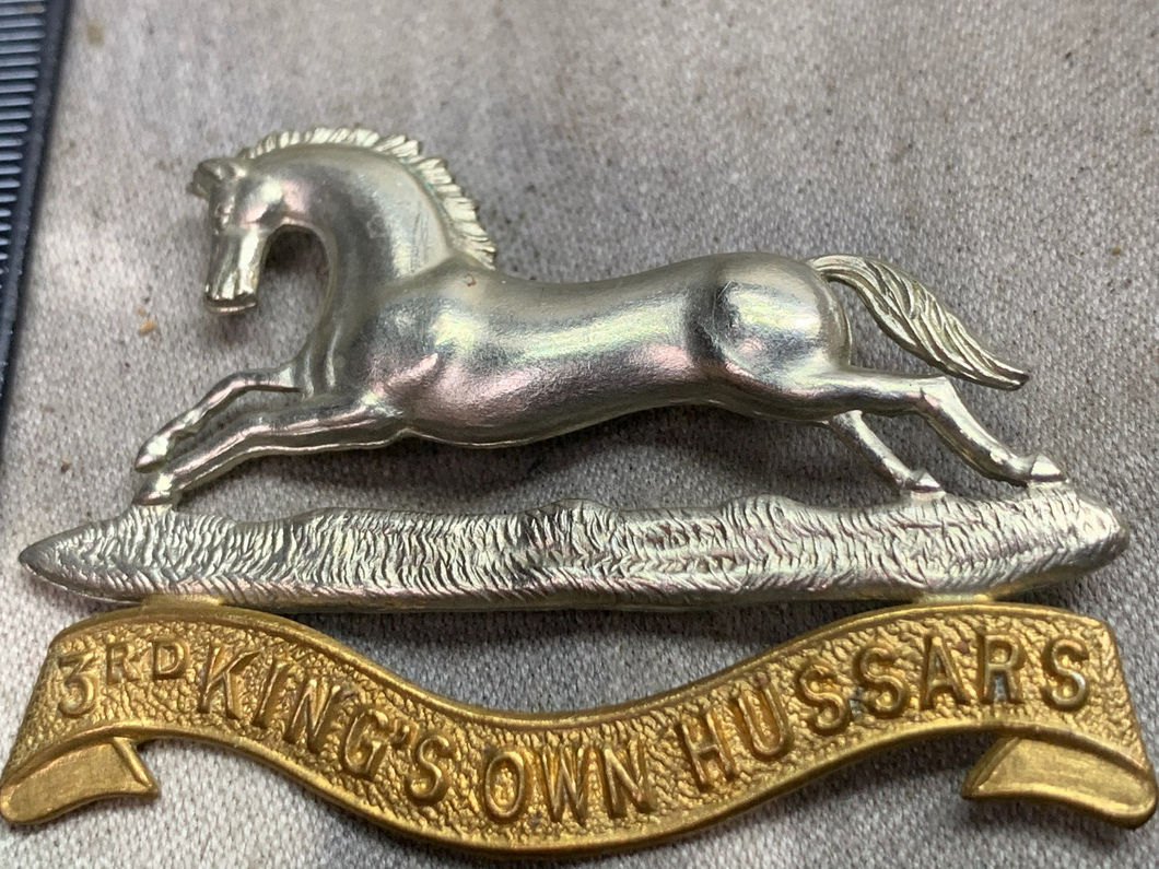 Original WW2 British Army Cap Badge - 3rd The King's Own Hussars