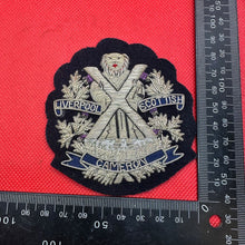 Load image into Gallery viewer, British Army Bullion Embroidered Blazer Badge - Liverpool Scottish Cameron Highl
