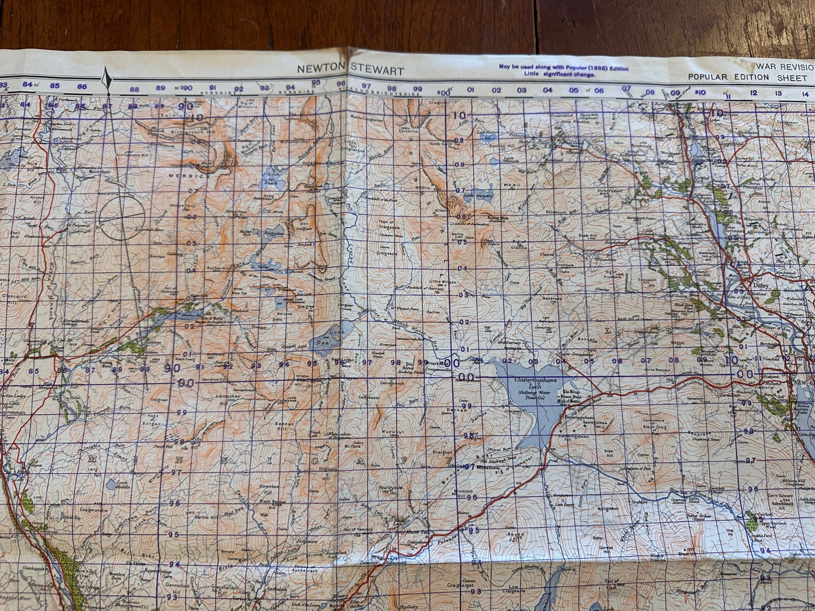 Original WW2 British Army GSGS Map of Scotland - Newton Stewart - The Militaria Shop