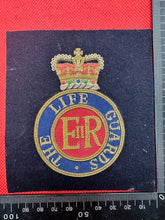 Load image into Gallery viewer, British Army Bullion Embroidered Blazer Badge - The Life Guards - Queen&#39;s Crown
