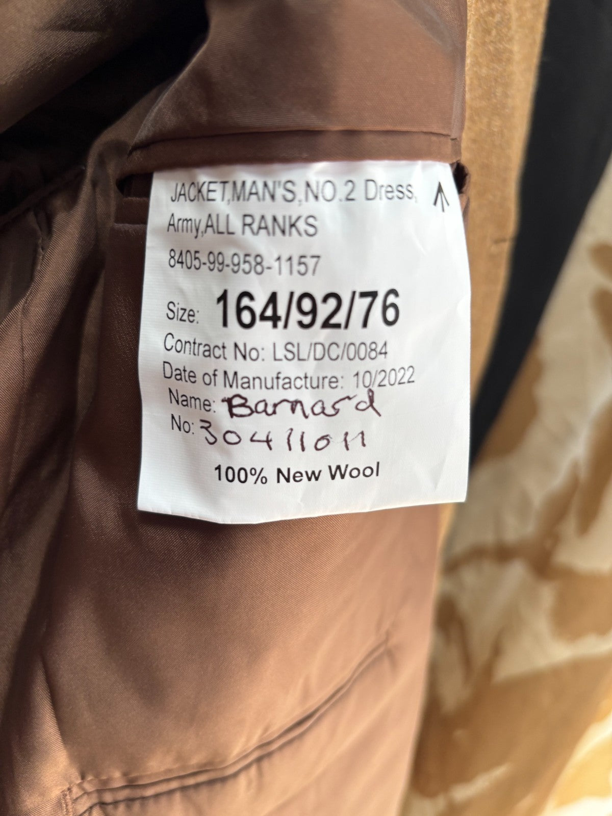 Grade 1 British Army FAD No2 Dress Uniform Jacket - Size 164/92/76 - The Militaria Shop