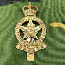 Load image into Gallery viewer, Genuine Canadian Army Brass Cap Badge - Royal Montreal Regiment - The Militaria Shop
