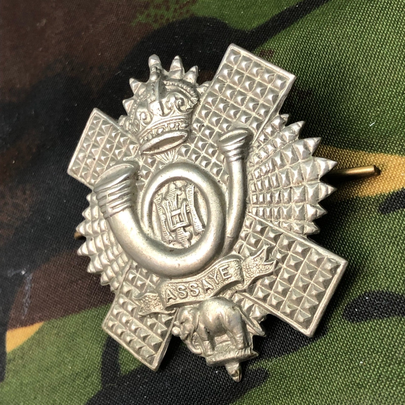 Original WW2 British Cap Badge - Highland Light Infantry - The Militaria Shop
