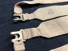 Load image into Gallery viewer, Original WW2 British Army 37 Pattern Khaki L-Straps Webbing - Wartime Dated
