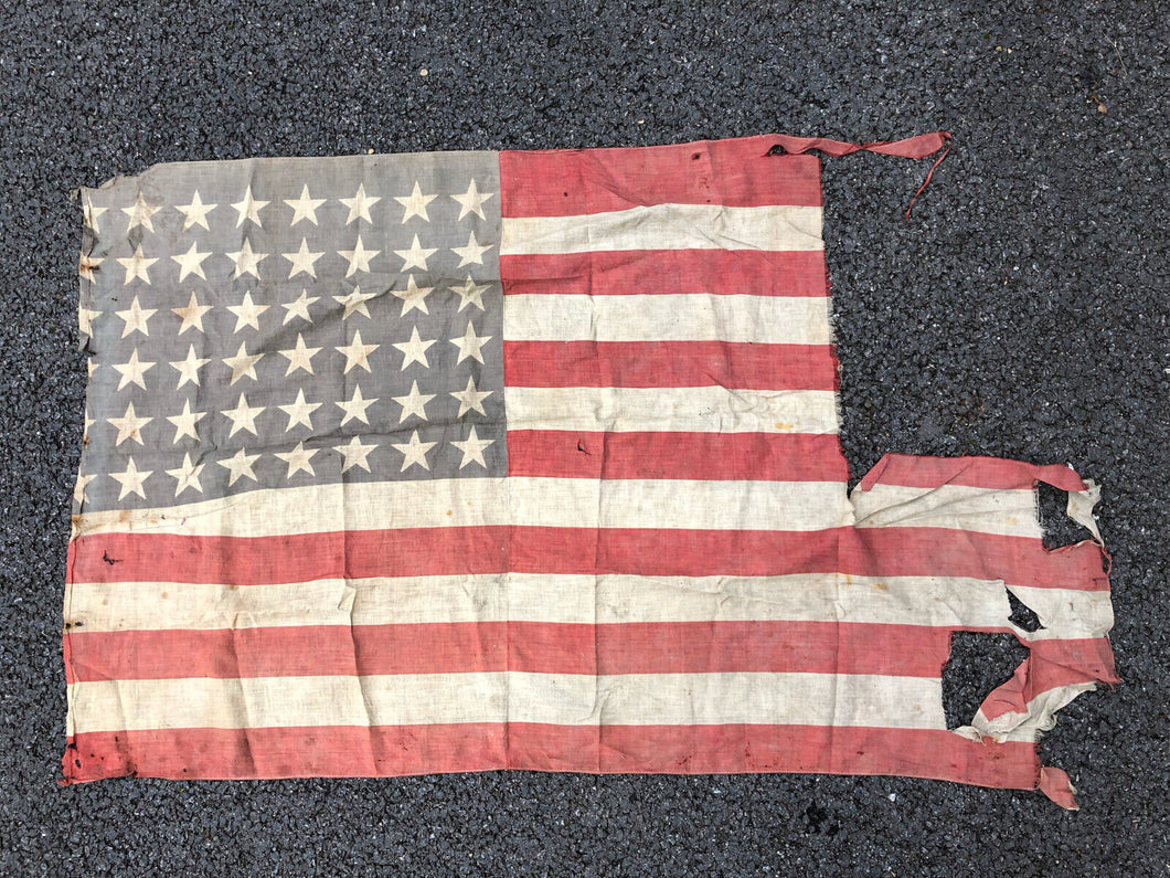 Original WW2 US Army 48 Stars & Stripes Flag - Well Worn