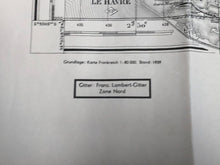 Load image into Gallery viewer, Original WW2 German Army Map of La Havre, Normandy, France
