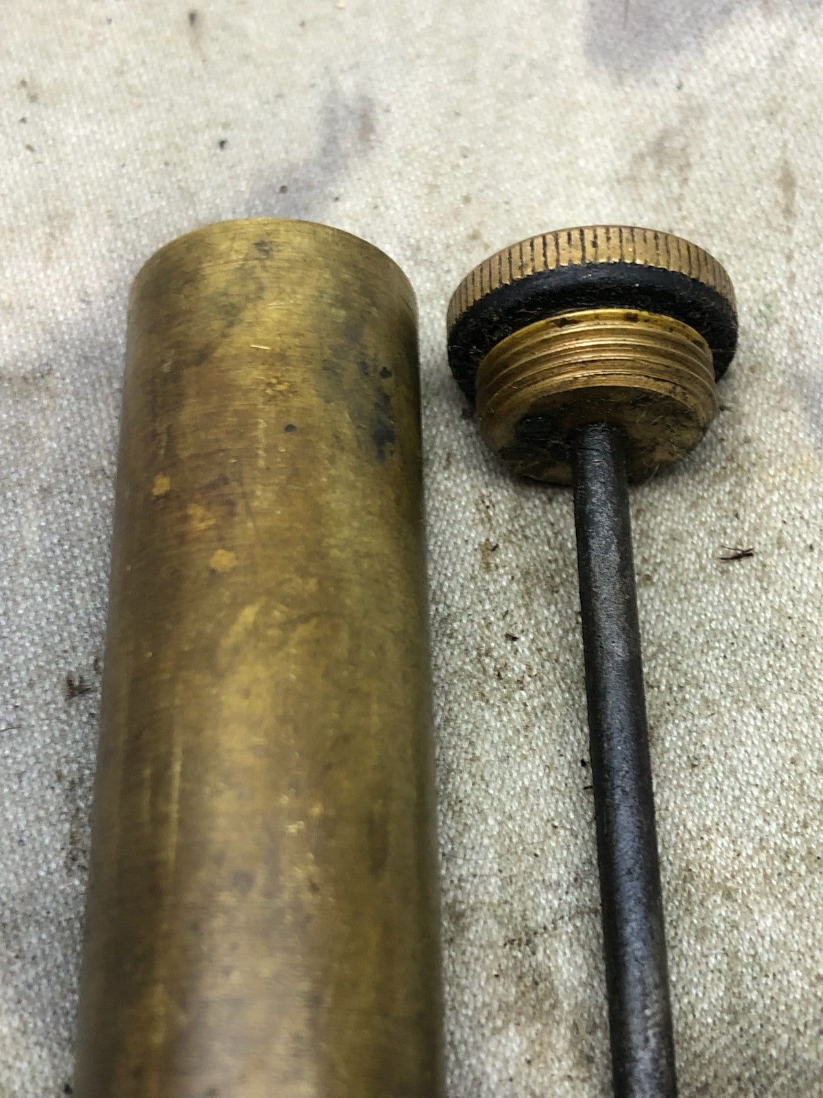 Original WW1 British Army SMLE Enfield Brass Oil Bottle - EFD Marked - The Militaria Shop