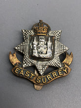 Load image into Gallery viewer, Original WW2 British Army East Surrey Regiment Cap Badge
