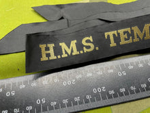Load image into Gallery viewer, Original British Royal Navy HMCS Temeraire - Cap Tally - The Militaria Shop
