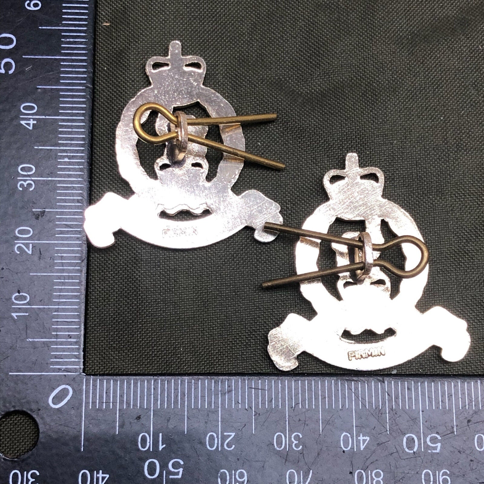 Genuine British Army Adjutant Generals Corps Collar Badges Pair - The Militaria Shop