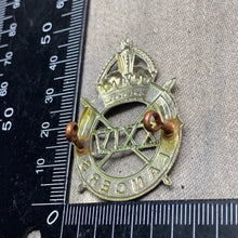 Load image into Gallery viewer, Original WW2 British Army 24th Lancers Cap Badge
