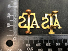 Original WW2 British Army Brass Shoulder Title Pair - ATS - The Militaria Shop
