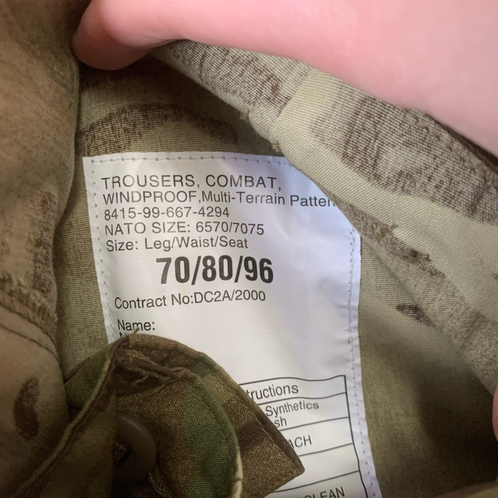 Genuine British Army MTP Windproof Combat Trousers Super Grade - Size 70/80/96 - The Militaria Shop