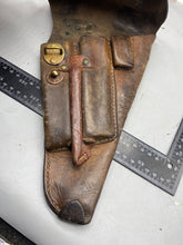 Load image into Gallery viewer, Original WW2 Swedish M40 Husqvarna Lahti Pistol Holster Brown Leather, P08 Luger
