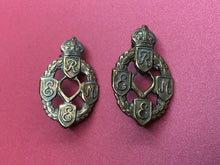 Load image into Gallery viewer, Original WW2 British Army REME Engineers Collar Badges Pair
