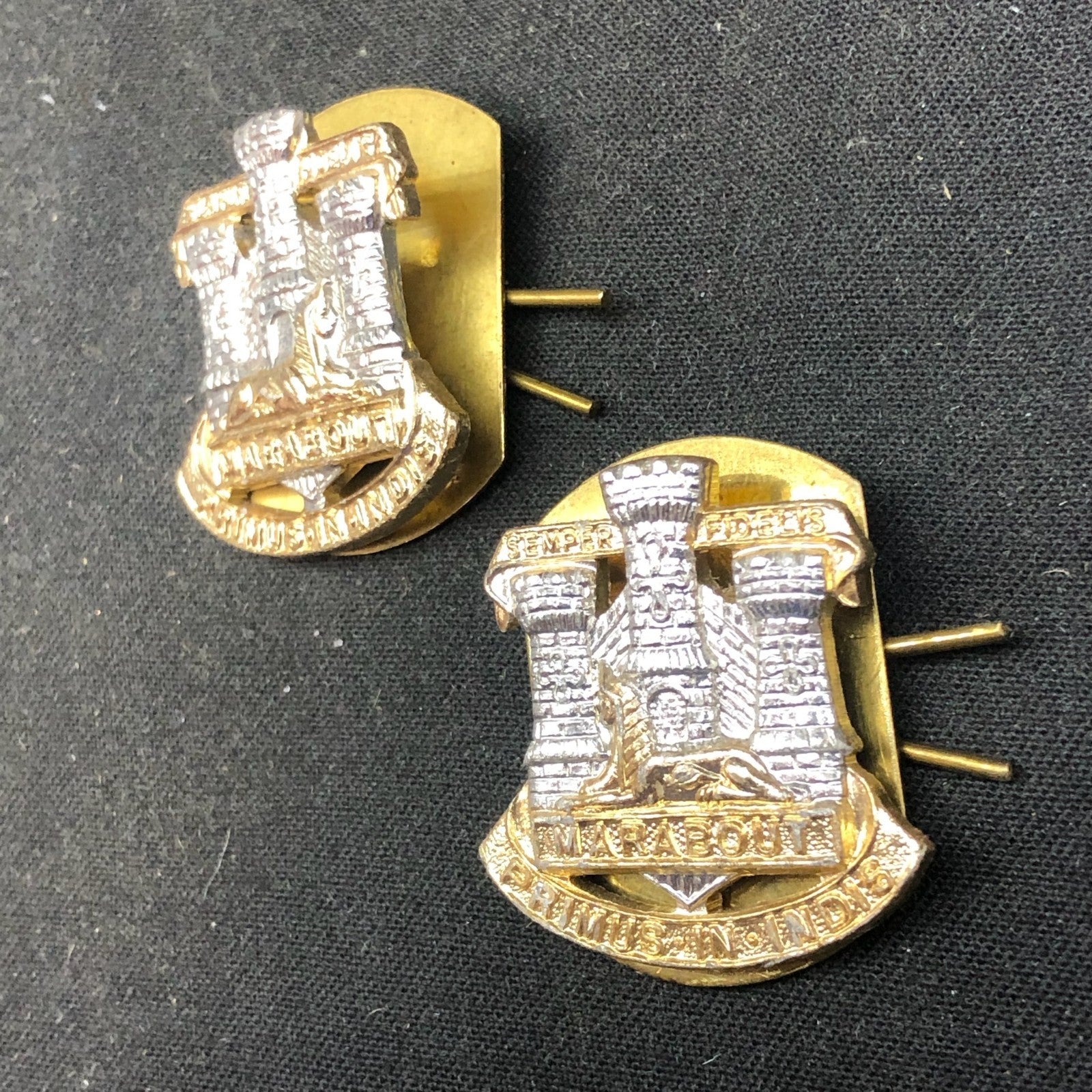 Original British Collar Badge Pair - Dorset Regiment - The Militaria Shop