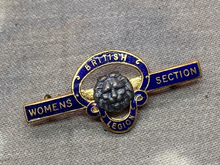 Charger l&#39;image dans la galerie, Original British Legion - Women&#39;s Section Gilt and Enamel Pin Back Badge
