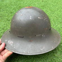 Lade das Bild in den Galerie-Viewer, Original WW2 British Home Front Civillian Zuckerman Helmet &amp; Liner - 1941 Dated
