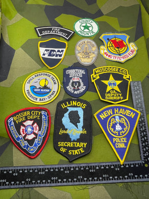 Dealers Lot of US Vintage Police / Fire Brigade Badges / Patches - The Militaria Shop
