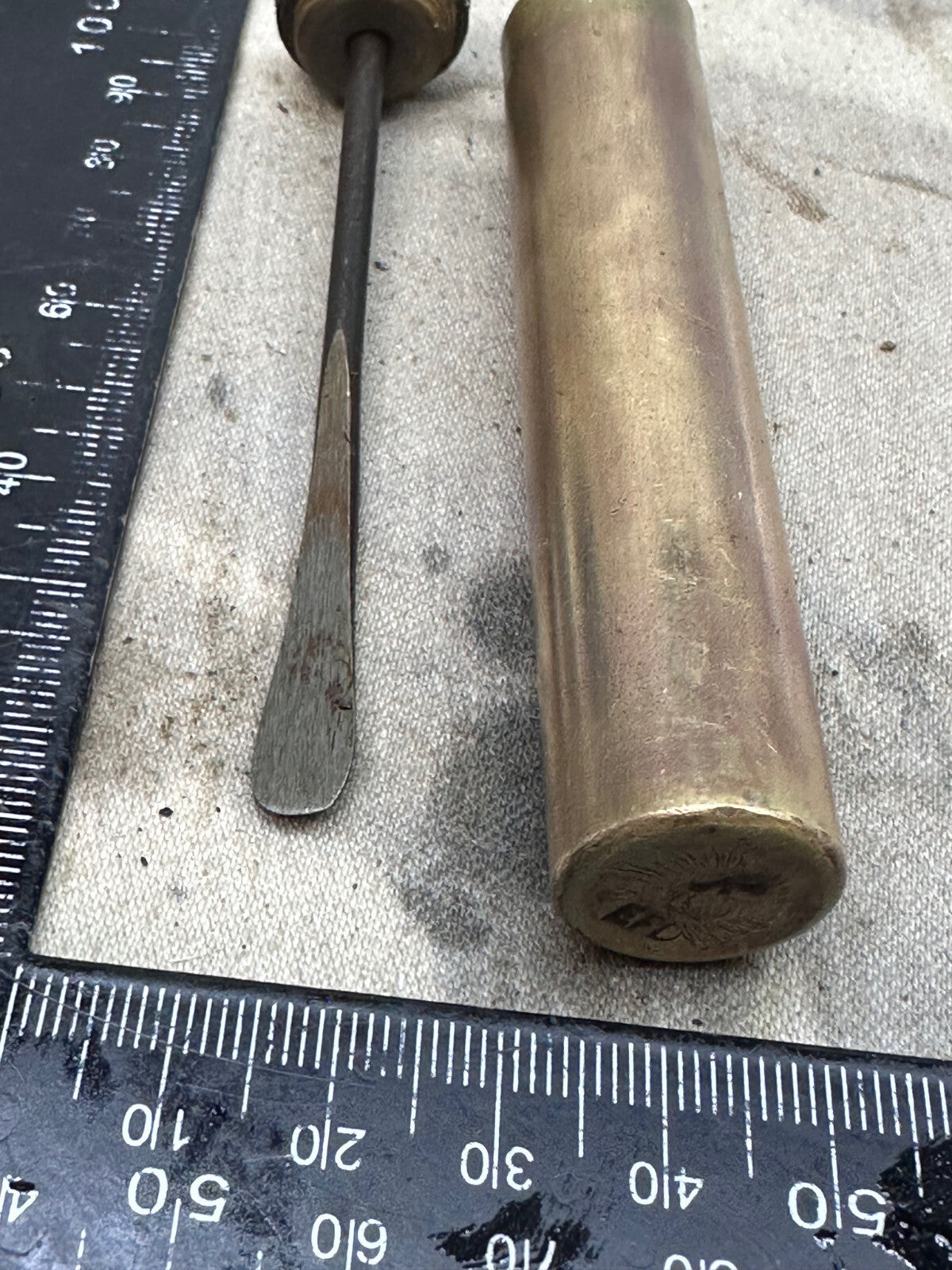 Original WW1 British Army SMLE Enfield Brass Oil Bottle - EFD - The Militaria Shop