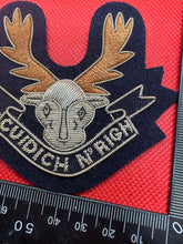 Load image into Gallery viewer, British Army Bullion Embroidered Blazer Badge - Seaforth Highlanders Regiment
