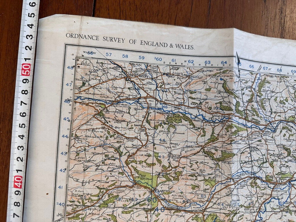 Original WW2 British Army GSGS Map of England & Wales - Shrewsbury & Welshpool - The Militaria Shop