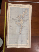 Original WW2 British Army RAF Navy Base Map of Great Britain - Shetland Islands - The Militaria Shop