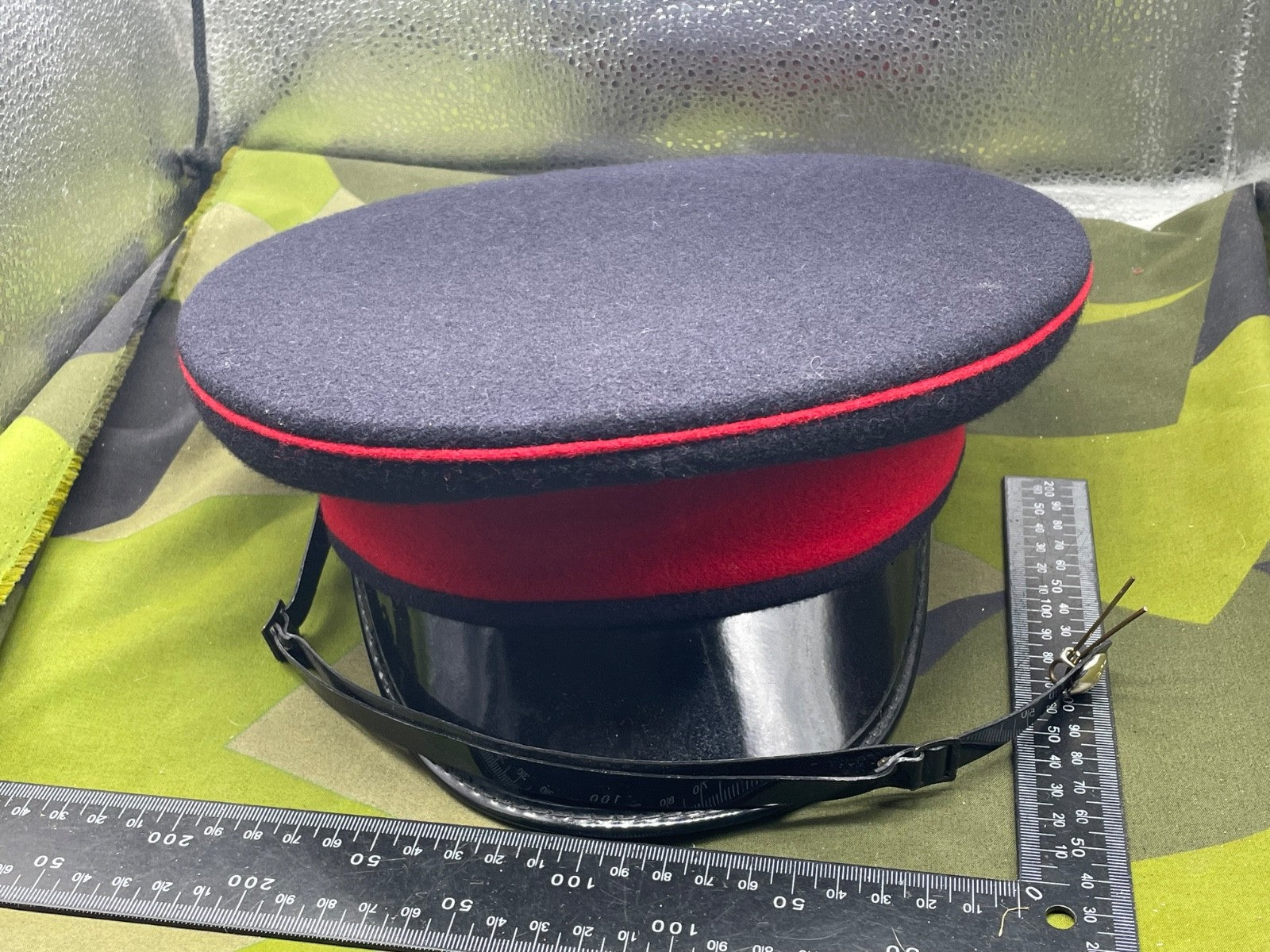 Genuine British Army Signals Peaked Dress Cap - Size 57cm - The Militaria Shop