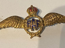 Load image into Gallery viewer, Original WW2 British Royal Air Force RAF - King&#39;s Crown Sweetheart Brooch
