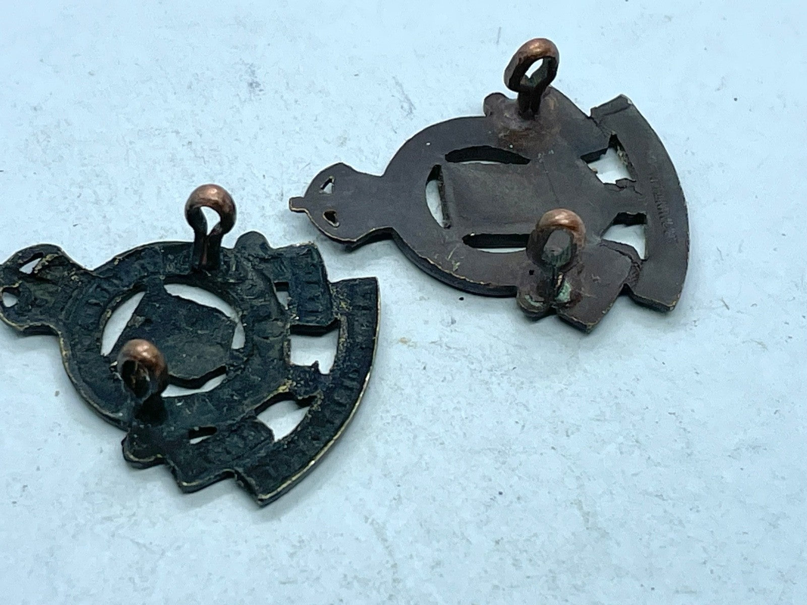 Original Pair of Royal Army Ordnance Corps Bronze Collar Badges - The Militaria Shop