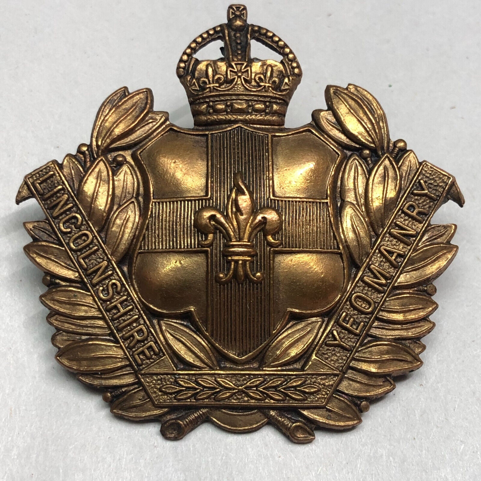 Original WW1 British Army Lincolnshire Yeomanry Cap Badge - The Militaria Shop