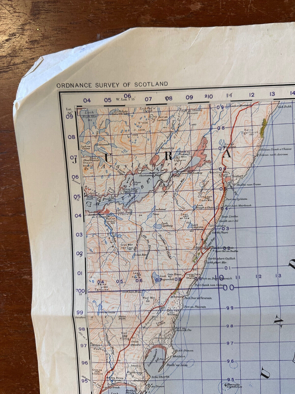 Original WW2 British Army GSGS Map of Scotland - Sound of Jura - The Militaria Shop